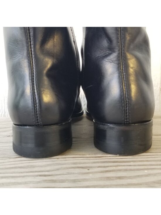 Lehigh Classic Mens Black Leather Ankle Side Zip Boots Steel Toe 9 E 1830 USA main image 6